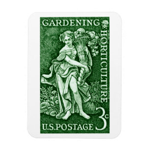 Ímã 1958 Jardinagem + Carimbo Hortícola