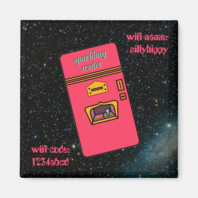 Imã 1960 Retro-frigorífico no espaço (Frente)