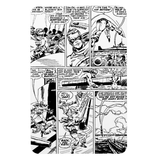 Ímã 1960's "NEMESIS" Action Comic Strip Magnet (Vertical)