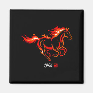 Imã 1966 Ano Cavalo de Fogo 60ª Arte Gráfica