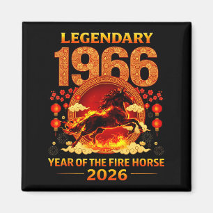 Imã 1966 Ano Do Cavalo De Fogo 60º Aniversário Chinês
