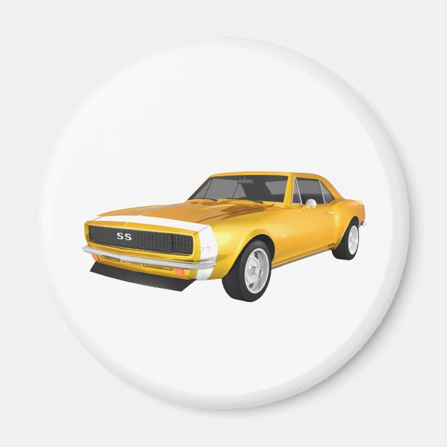 Imã 1967 Camaro SS: Finalidade Amarela: Modelo 3D: (Frente)