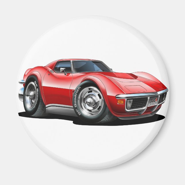 Imã 1968-72 Carro Vermelho Corvette (Frente)