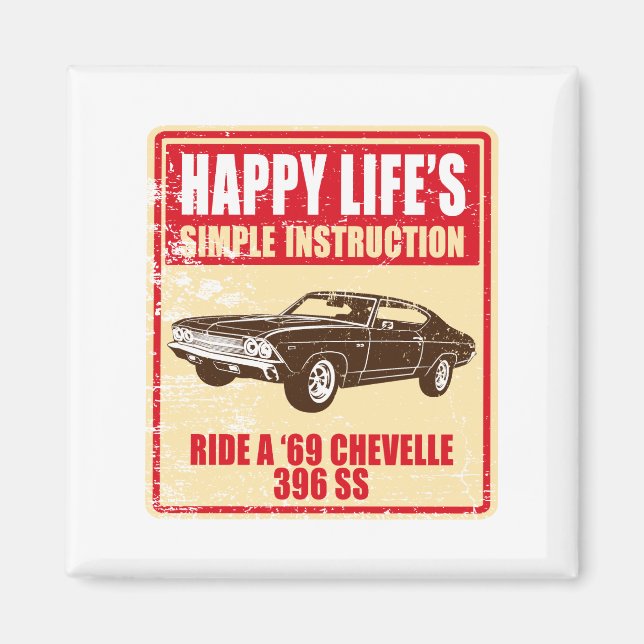 Imã 1969 Chevrolet Chevelle 396 SS (Frente)