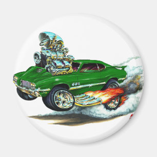 Imã 1970-72 carro verde do cutelo 442 dos velhos