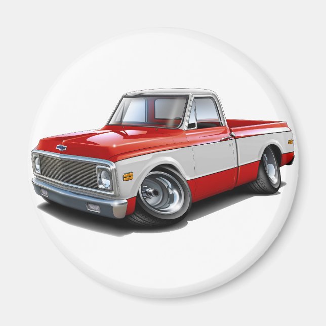 Imã 1970-72 Chevy C10 Caminhão Branco (Frente)