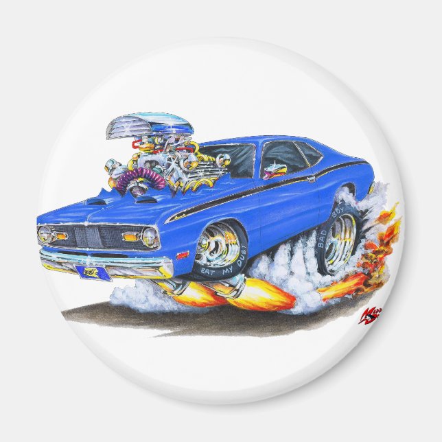 Imã 1970-74 Carro Azul Duster Plymouth (Frente)