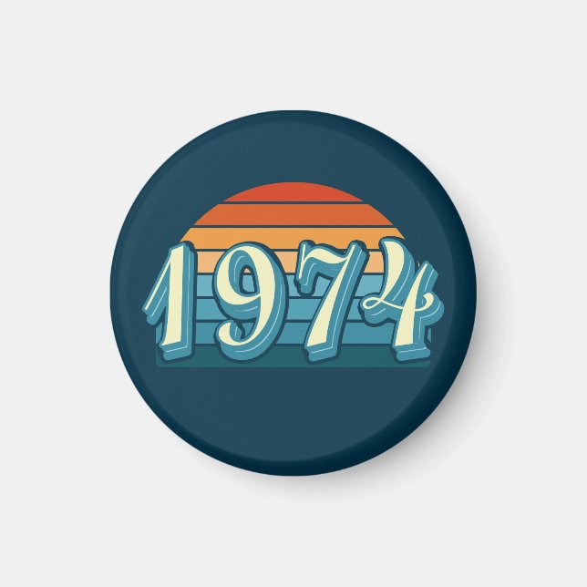 Imã 1974 Vintage 50º Aniversário (Frente)