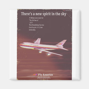 Imã 1977 vintage style Airliner poster