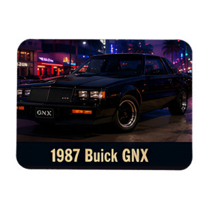 Ímã 1987 Buick GNX Miami Retro 1980s Americano