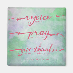 Imã 1 5:16 de Thessalonians - ímã de 18 aguarelas
