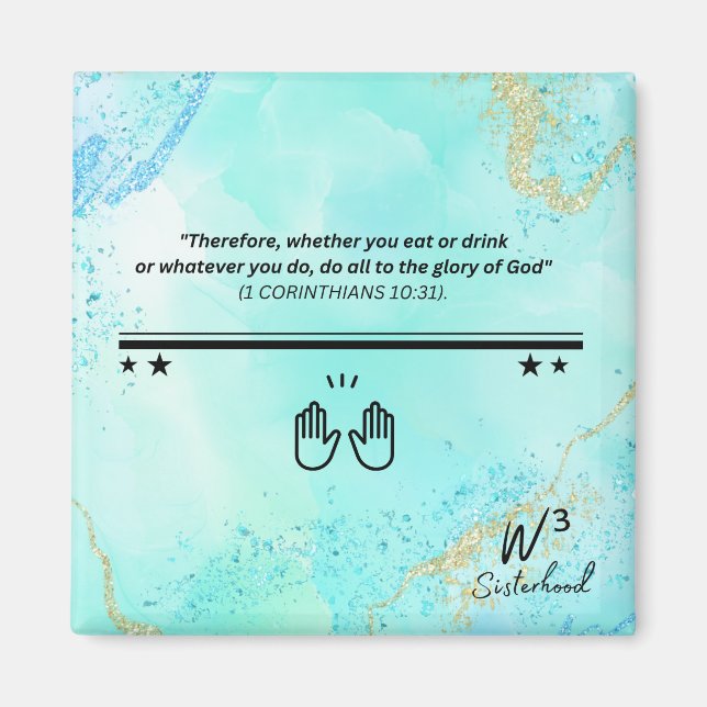 Imã 1 Cor 10:31 Magnet (Frente)