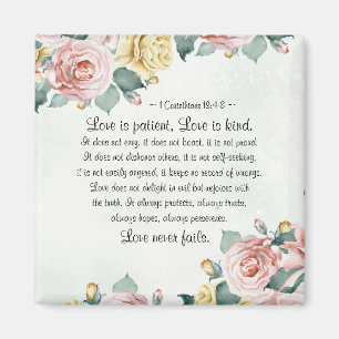 Imã 1 Corinthians 13:4-8 O amor é paciente, o amor é g