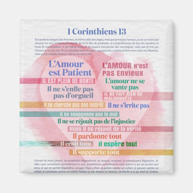 Imã 1 Corinthiens 13, Hymne à l’Amour (Frente)