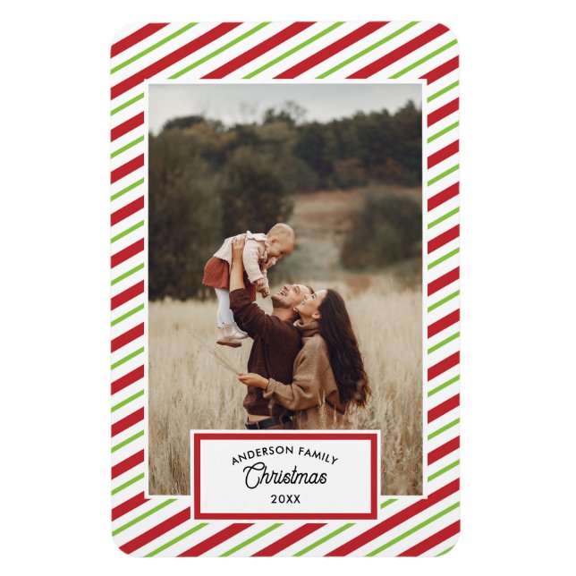 Ímã 1 Foto Vermelho e Verde - faixas de diagnóstico (Vertical)