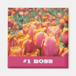 Imã #1 ímãs de presentes de flores de tulipa laranja r