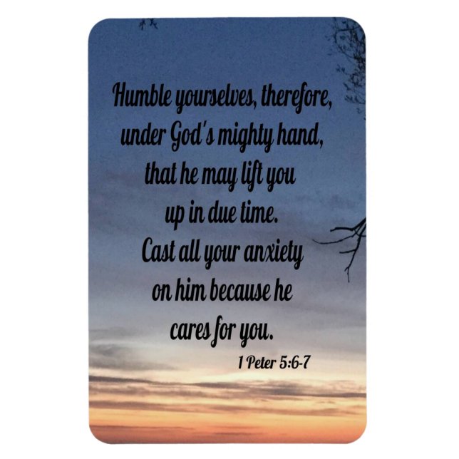 Ímã 1 Peter 5:6-7 (Vertical)