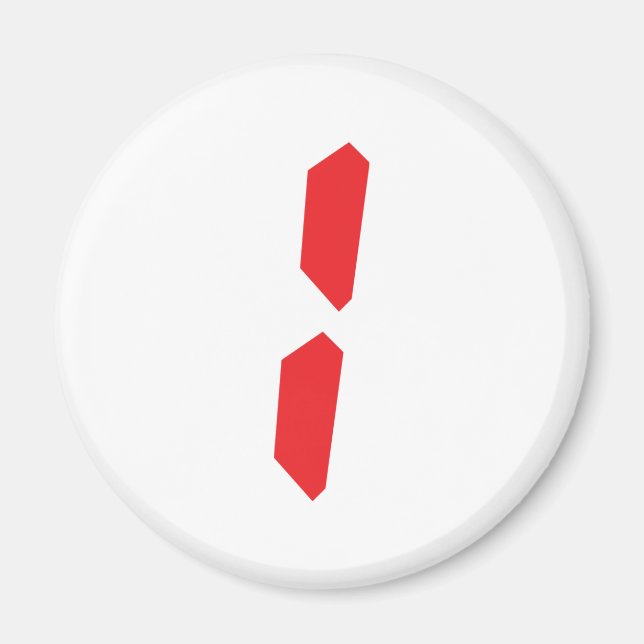 Imã 1 um relógio de alarme vermelho digital (Frente)