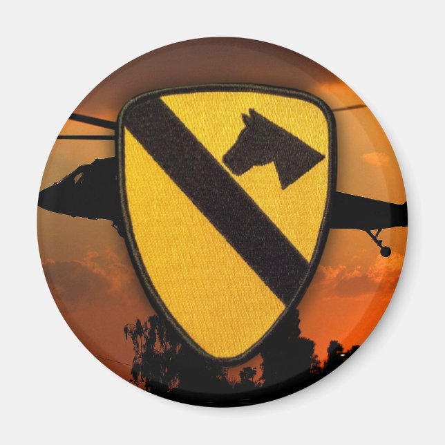 Imã 1rua CD da Divisão de Cavalaria Veteranos Vets Pat (Frente)