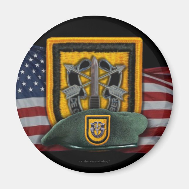 Imã 1rua forças especiais grupo flash vietnam magnet v (Frente)