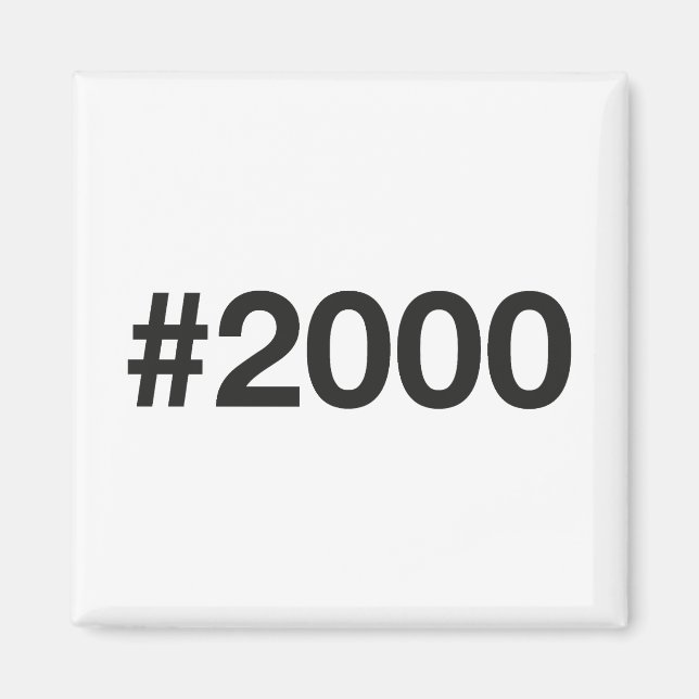 Imã 2000 Hashtag 25 Aniversário de Aniversário (Frente)