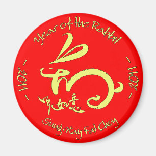 Imã 2011 anos do ano novo chinês do coelho
