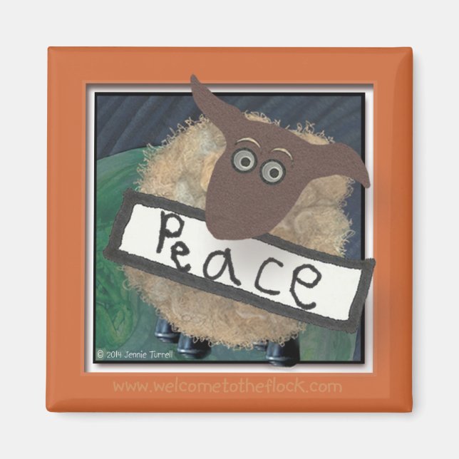 Imã 2014 Bem-vindo ao Magnet "Paz" do Relógio (Frente)