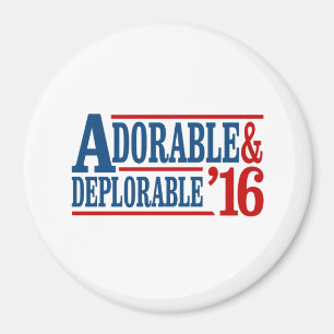 Imã 2016 adorável e deplorável - branco -- Eleição