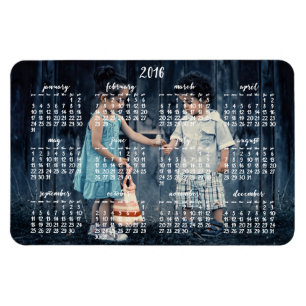 Ímã 2016 calendário magnético personalizado 4x6