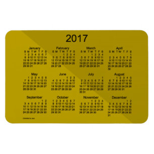 Ímã 2017 calendários Dourados da arte do ângulo pelo