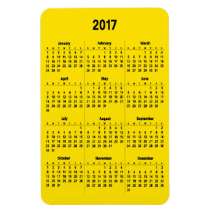 Ímã 2017 grandes pretos customizáveis do calendário