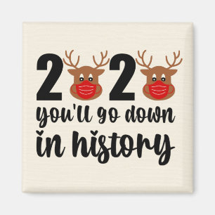Imã 2020 Desce Na História Rudolph Red Mask Reindeer