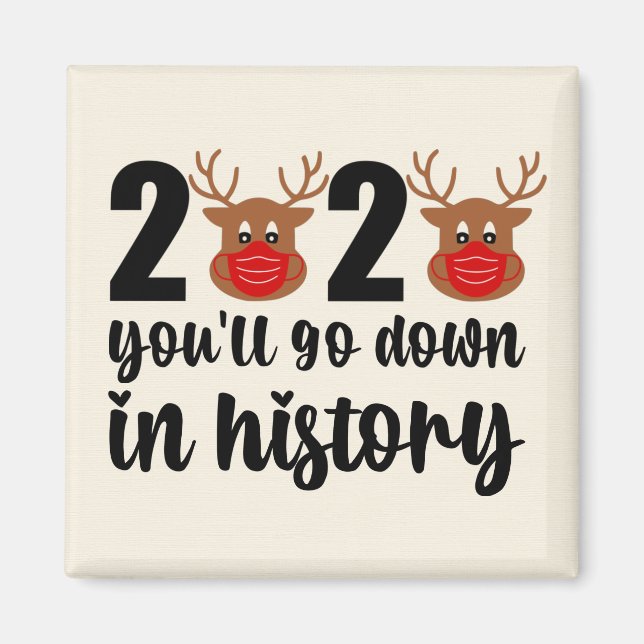 Imã 2020 Descer Na História Rudolph Red Mask Reindeer (Frente)