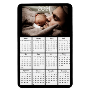 Ímã 2021 Mini Calendar Refrigerador