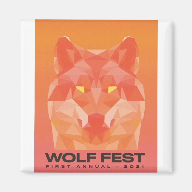 Imã 2021 Wolf Fest Magnet (Frente)