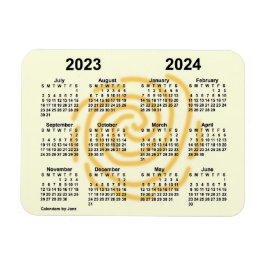Ímã 2023-2024 Calendário escolar de Sunny Days de Janz