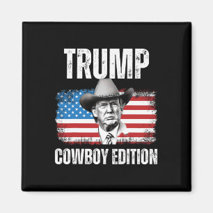 Imã 2024 Cowboy Edition Bandeira Republicana Americana
