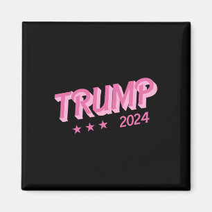 Imã 2024 - Engraçado Donald Trump Letras Balão Rosa