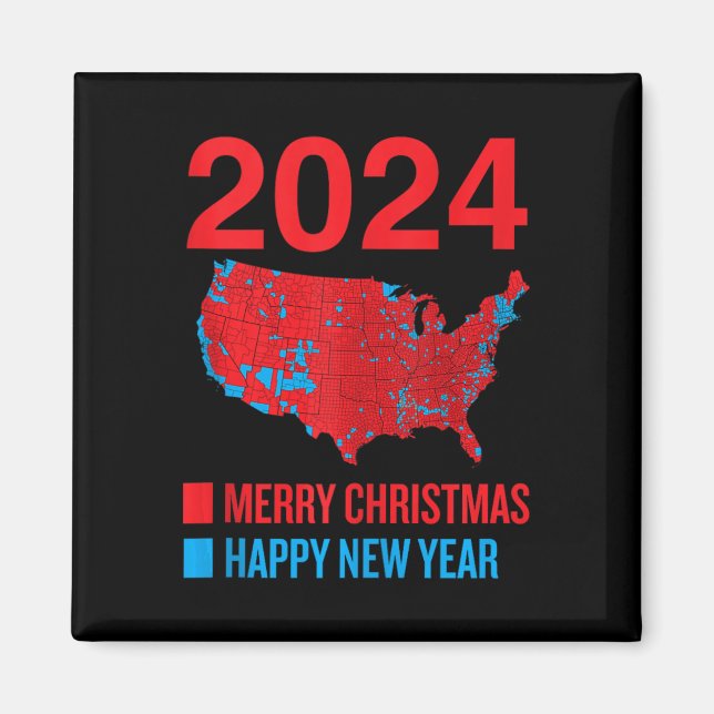 Imã 2024 Mapa Eleitoral Exato Feliz Natal N (Frente)