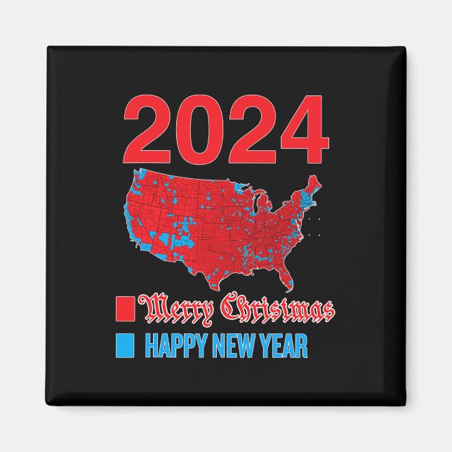 Imã 2024 Mapa Eleitoral Exato Feliz Natal N (Frente)