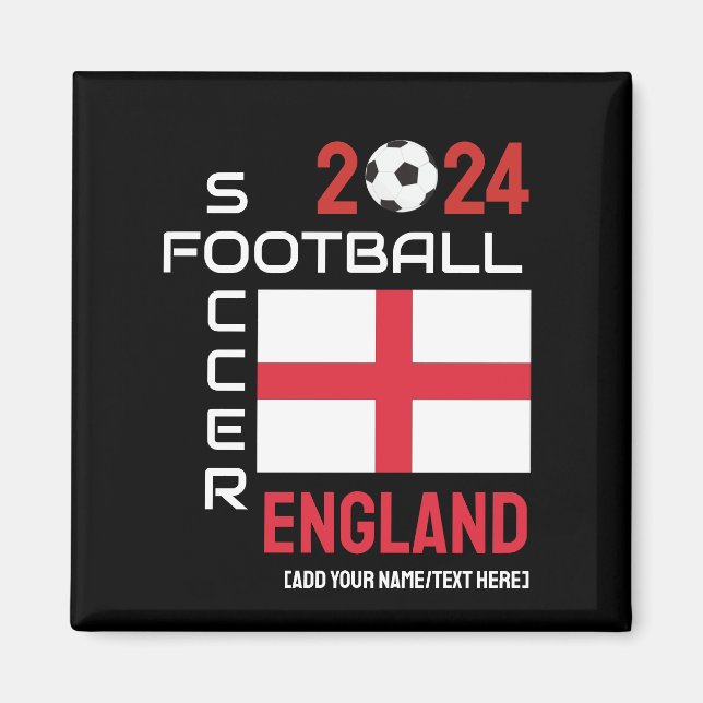 Imã 2024 QUALQUER ANO, ENGLAND Football Custom Name (Frente)