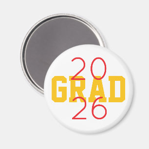 Imã 2026 GRAD Cores Escolares Personalizadas Divertido