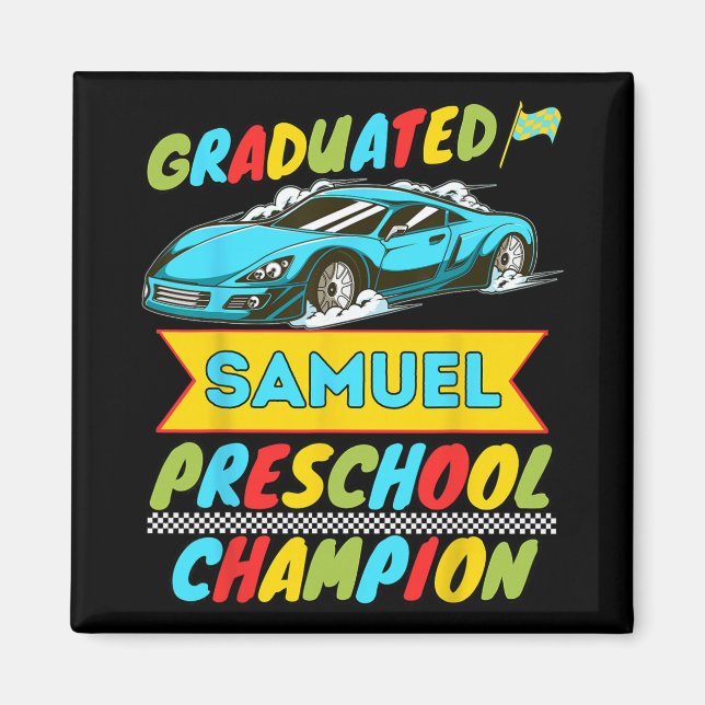 Imã 2026 Samuel Personalizado Último Dia De Pré-Escola (Frente)