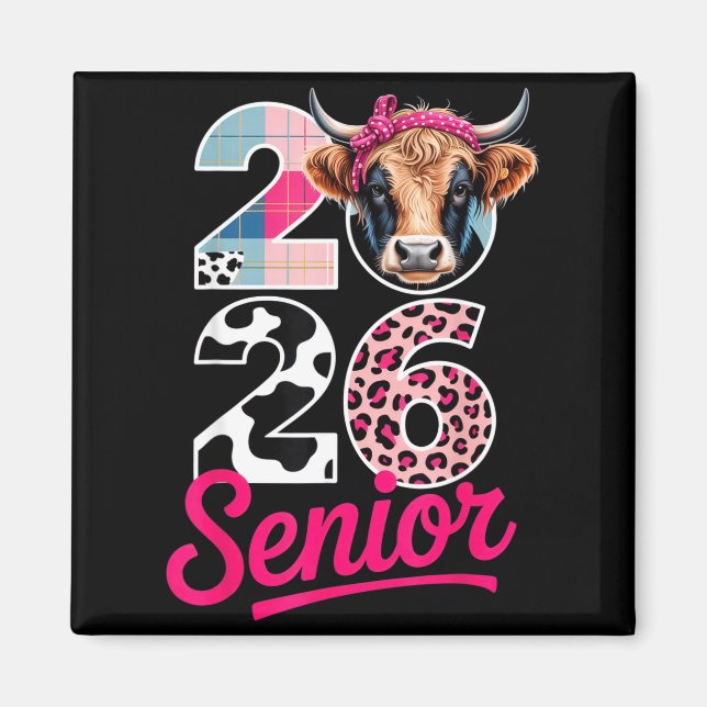 Imã 2026 Senior Cow Lovers Graduation Funny Cl Shirt F (Frente)