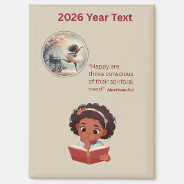 Imã 2026 Year Text Girl Reading