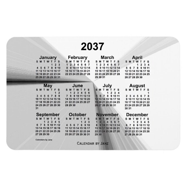 Ímã 2037: Calendário de desaparecimento de fumaça por  (Horizontal)