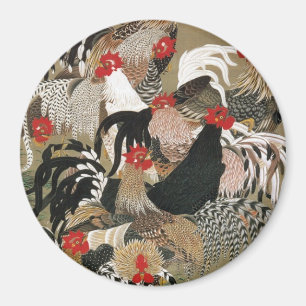 Imã 20. 群鶏図, rebanho dos galos, Jakuchu do 若