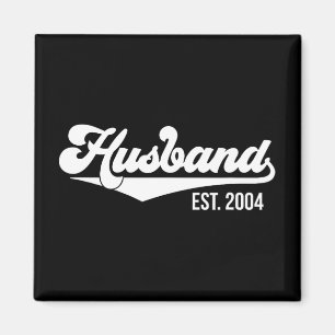 Imã 20 Casamento Aniversário Marido Est 2004 T-shirt.