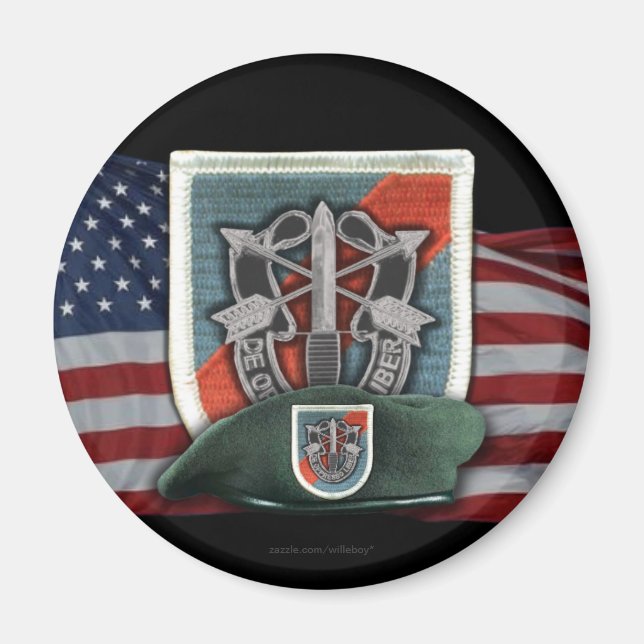 Imã 20 forças especiais flash vietnam vets magnet (Frente)