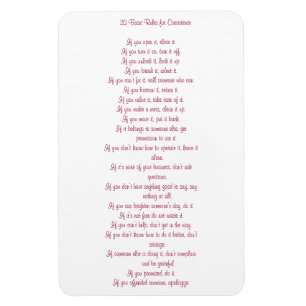 Ímã 20 Regras básicas de coexistência